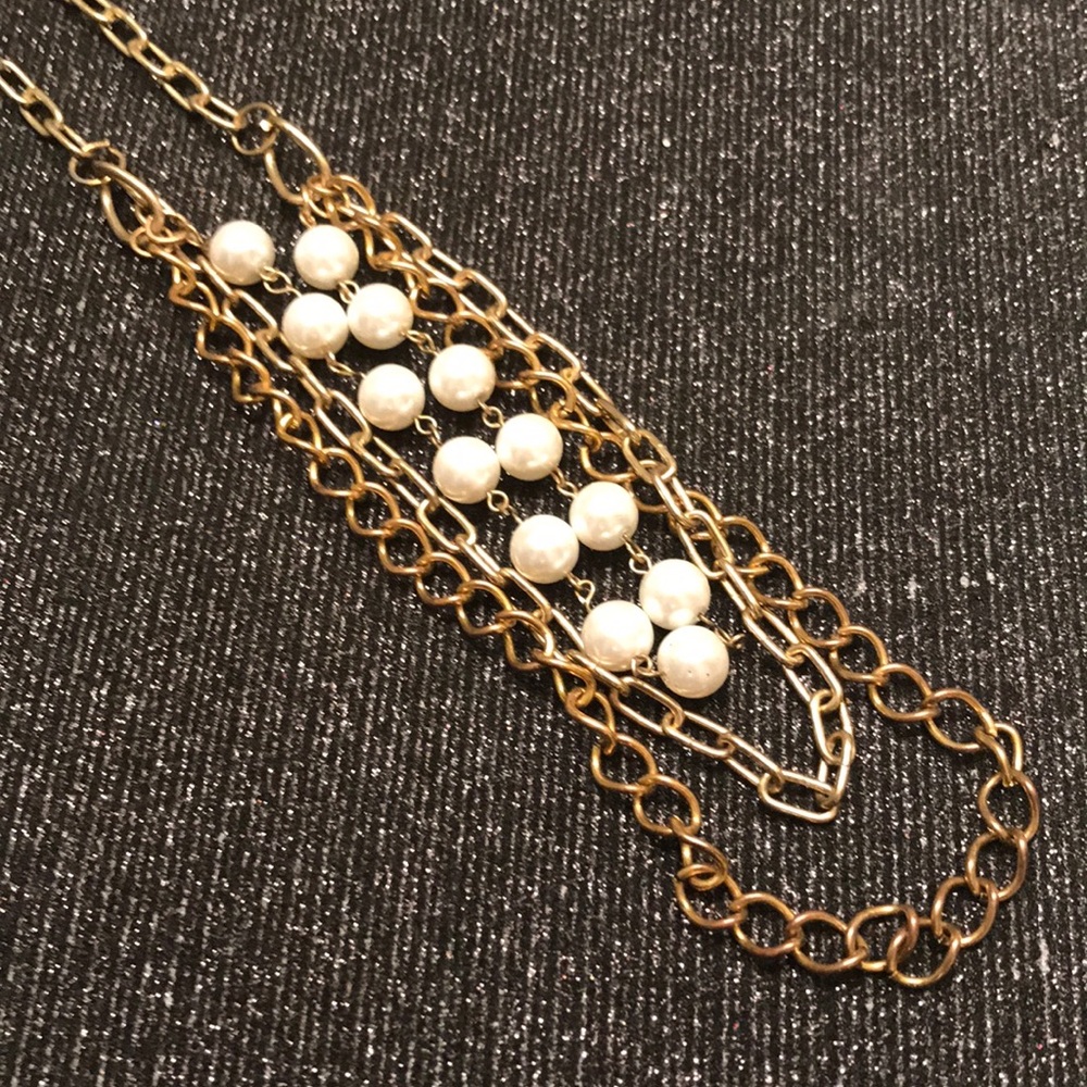 Pearls Chains Modern Necklace